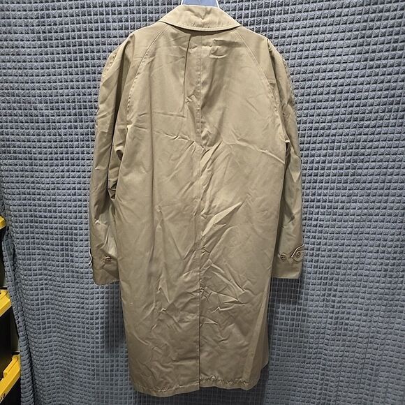 VTG Trench Overcoat Jacket 42Long Aberdeen Tan Corp Classic Gorp Tech Zip Liner - Picture 11 of 16